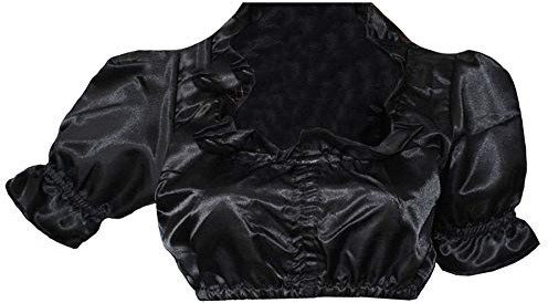 German Wear Dirndlbluse Trachtenbluse Bluse auch für Gastronomie Dirndl Schwarz