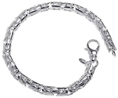 Rundes Königskettearmband 6mm - massiv 925 Silber, Länge wählbar 16-25cm Inkl. Geschenkverpackung!