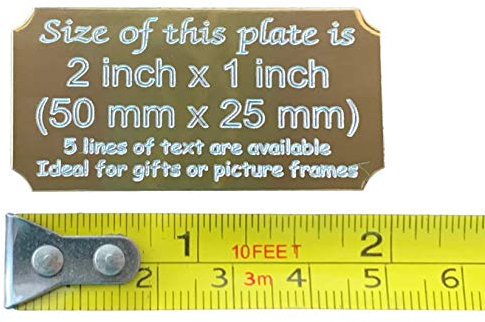 Personalised Plaque. Engraved Presentation Plaque. 2inch x 1inch