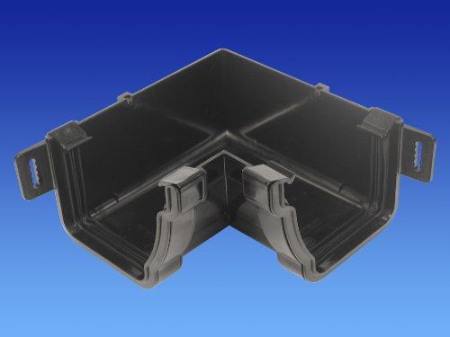OSMA Black 111mm Internal 90 deg Angle for Stormline Ogee Gutter System 8T843B