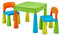 Liberty House Toys Plastic Multi-Coloured Children's 5-in-1 Activity Table and Chairs Set for Construction, Writing, Storage & Sand and Water Play, Ideal Size, H465 x W510 x D530mm