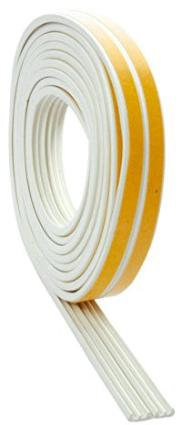 Brinox B82500B - Burlete puertas y ventanas tipo e, color blanco