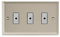 Varilight 3-Gang 1-Way Remote/Tactile Touch Control Master LED Dimmer 3 x 0-100W (Max 10 LEDs) Satin Chrome JNE103