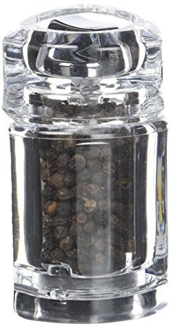 Bisetti - Macina Pepe Acrilico Trasparente 8,5 Cm - Serie Torino