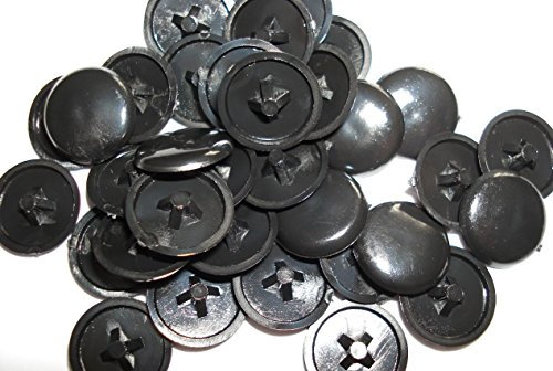Plastic BLACK Press-Fit Pozi Screw Head Covers Caps, pack of 50 by Celtic Woods