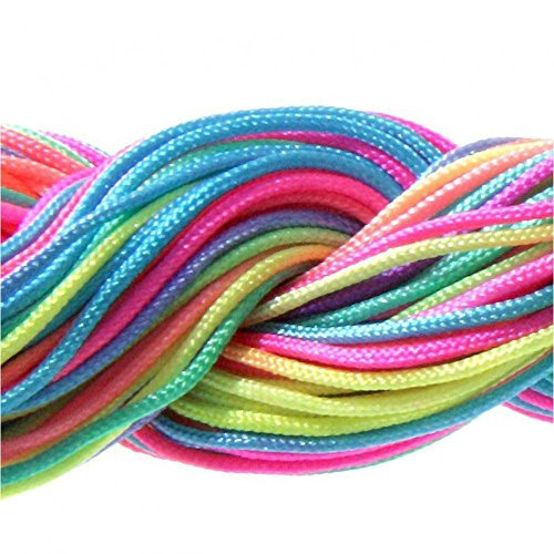 Accessoires création Fil Nylon 1 mm pour Bracelet shamballa écheveau 24 mètres Multicolore