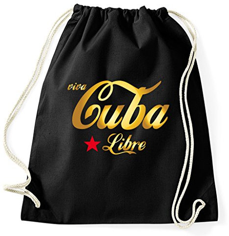 STYLETEX23 Viva Cuba Libre Gold Edition Turnbeutel Sportbeutel, schwarz
