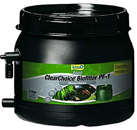 Tetra Pond Clear Choice Biofilter PF-1 For Efficient Filtration | Keeps Ponds Clean With Mechanical & Biological Filtration, Use With Water Gardens Up To 1,200 Gal Or Ponds Up To 500 Gal