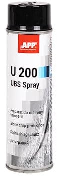App U200 UBS Spray alla Protezione Sottoscocca Auto | Antipietrisco, Antiruggine e Antirombo Sottoscocca Protezione | Antirombo Sottoscocca Spray in Resina Sintetica e Gomma | 500 ml | Nero