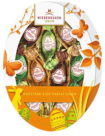 Niederegger Marzipan Eier Variationen, 6 fach sortiert, oval, 1er Pack (1 x 150 g)