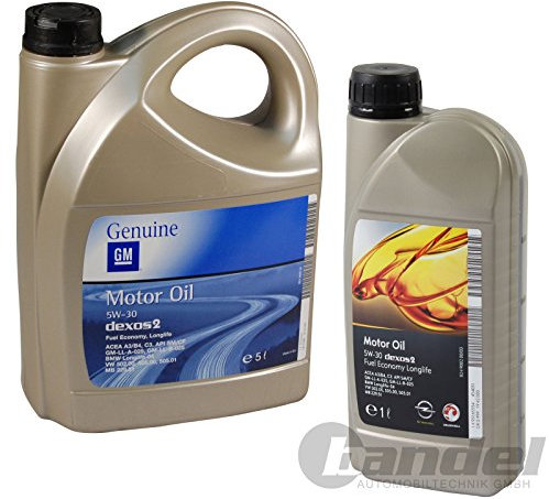 1x 1 L Liter + 1x 5 L Liter OPEL DEXOS2 5W30, ACEA A3/B4 + C3,