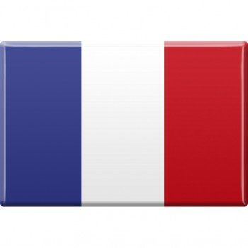 MAGNETBUTTON Länderflagge - Frankreich - France - Gr. ca. 8cm x 5,5cm - 38956