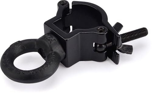 Riggatec Halbschelle - Halfcoupler klein schwarz m. Öse bis 75kg(32-35mm)