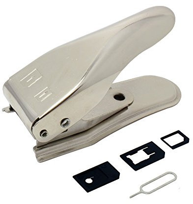 OTB Dual SIM Kartenschneider, Cutter + 3 Adapter für Micro/Nano SIM;Adapter und Zuschneider für alle SIM Karten