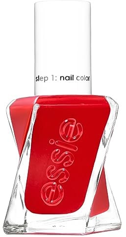 essie Gel Couture Nail Polish, Long-Lasting Scarlet Red Nail Polish, Vegan, Rock The Runway, 0.46 fl oz