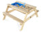 Table de pique-nique en bois avec sable et eau Plum Surfside