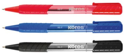 Kores KP38611 Einweg-Druckkugelschreiber K-PEN K6, blau, F
