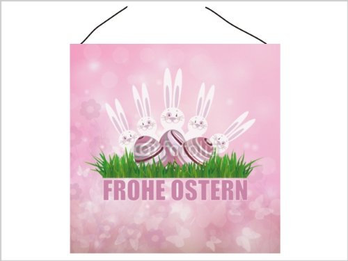Creativ Deluxe Türschild/Wandschild-hochglänzend und Kratzfest - Frohe Ostern