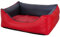 CopcoPet Hundebett Rocco Orthopädisch Rot/Grau 100 x 80 cm – Wendebett aus pflegeleichtem Kunstleder – Waschbar, bequem & gelenkschonend – Mit erhöhtem Rand – Für mittelgroße Hunde, formstabil