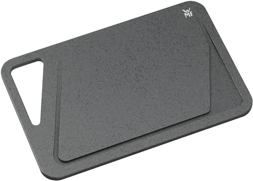 WMF Schneidebrett Kunststoff 38 x 25 cm, rechteckig, Küchenbrett Kunststoff, Tranchierbrett mit Saftrillen, praktischer Griff, spülmaschinengeeignet, klingenschonend