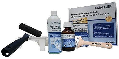 Paul Jaeger GmbH & Co. KG Fliesenlack und Badewannenlack 897 Komplettset für 6,8 qm REINWEISS