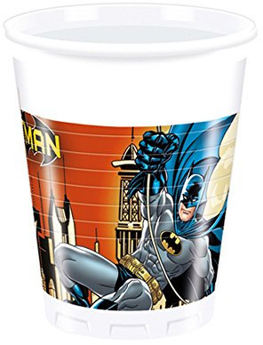 Partito Unico 200 ml Batman tazza di plastica (confezione da 8)