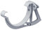 INEFA Stirnbretthalter justierbar für Dachrinne halbrund, PVC NW100 / 100mm, Grau Dachrinnenhalter Dachrinnenzubehör, Made in Germany