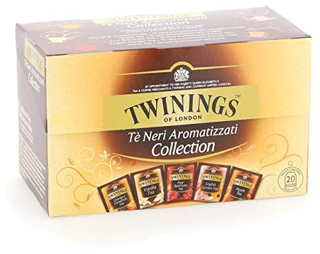 Twinings Tè Neri Aromatizzati Collection 5 Gusti, 20 Bustine