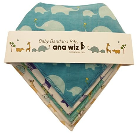 Premium Baby Bandana Lätzchen, 100% Bio Baumwolle, Set von 5 einzigartige Designs (Jungen Set)