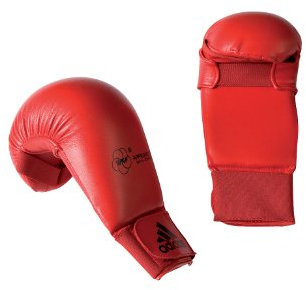 Karate Kumite Faustschützer / Handschutz / Faustschutz Adidas WKF rot Gr. S