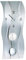 AMS Quarz-Pendeluhr, Holz, Silber, 95 x 42 x 26 cm