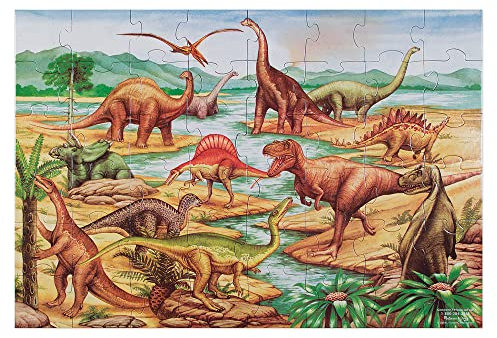 Melissa & Doug 10421 Dinosaurs Floor Puzzle, Multicolor, 7.62 cm*30.48 cm*24.13 cm - FSC Certified
