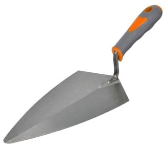 AVit AV04021 Broad Heel Brick Trowel, Silver/Grey/Orange