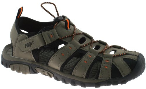 PDQ Boys' Hiking Sandals with Velcro Fastening, gray, 11 UK