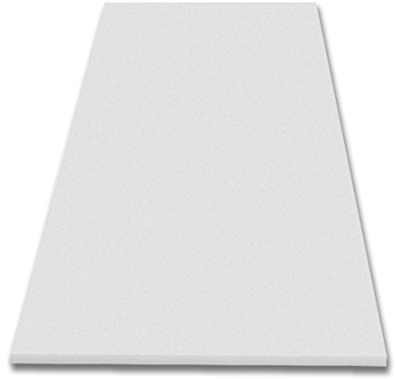 Akustikschaumstoff Glatt, 200x100x1cm, Weiss