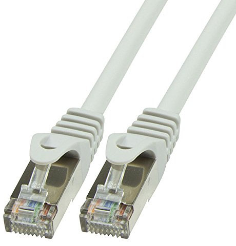 BIGtec LAN Kabel 10m Netzwerkkabel Ethernet Internet Patchkabel CAT.5 grau Gigabit Geschwindigkeit für Netzwerke Modem Router Patchpanel Switch 2 x RJ45 kompatibel zu CAT.6 CAT.6a CAT.7 Stecker