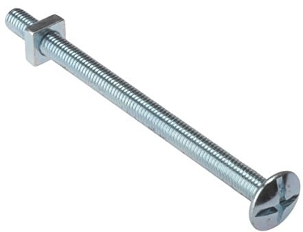 ForgeFix Roofing Bolts | M8 x 160mm | Zinc Plated | Bag 10