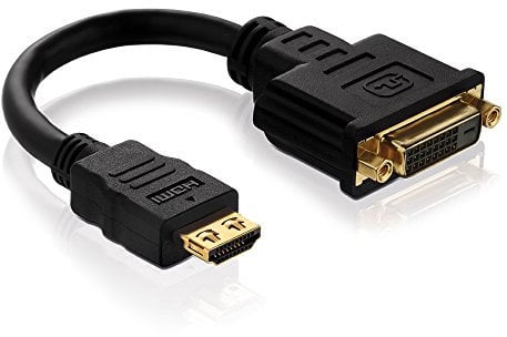 PureLink PI060 Adaptateur PureInstall High Speed HDMI/DVI, Prise mâle HDMI A vers Prise Femelle DVI-D (24+1), Longueur 0,1 m