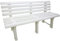 Außenbank, Made in Italy, 145x49x74 cm, Farbe Weiß