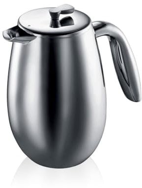 Bodum - 1303-16 - Columbia - Cafetière à Piston 3 Tasses - Double Paroi - 0,35 L - Inox Brillant