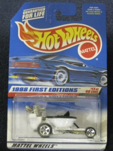 HOT SEAT * WHITE * 1998 FIRST EDITIONS SERIES #13 of 40 HOT WHEELS Basic Car 1:64 Scale Series * Collector #648 * by Hot Wheels