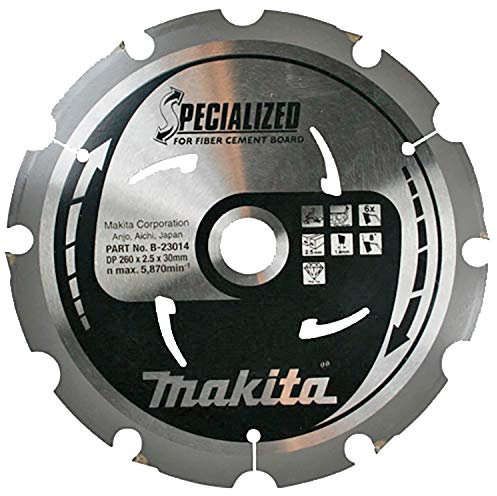 Makita b-23014 Makita PCD Lame de scie circulaire 260 mm x 6 dents alésage 30 mm 1 argent