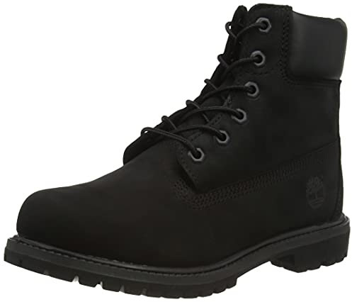 Timberland 6 Premium Boot - Boots for Women - Waterproof Nubuck Leather - Padded Collar - Rustproof Hardware Black Nubuck 9 B - Medium