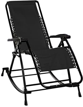 genialo Variabler-Schaukelstuhl, wandelbarer Schaukel- & Liegestuhl für Garten, Terrasse, Balkon, Relaxliege, Gartenliege verstellbar zu Gartenstuhl, Hochlehner, platzsparend, zusammenklappbar