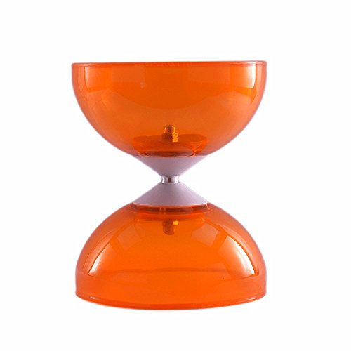 PassePasse DiaboloX 110mm Orange avec axe Fixe avec Paire de Baguettes en Aluminium et sa Ficelle Slide. Diabolo conseillé pour Les Plus de 8 Ans.