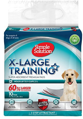 Simple Solution Extra große saugfähige Premium Hunde- und Welpenerziehungspads - 10er-Pack
