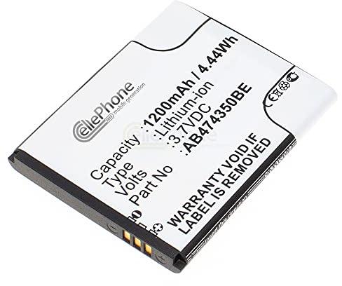 cellePhone Batterie Li-ION Compatible avec Samsung SGH-G810 D780 i550 i7110 i8510 W699 T749 - GT-B5722 C3610c i5500 i6330 (Remplacement pour AB474350BE)
