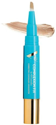 Complexion Fix Concealer - Hydrating Liquid Concealer for Under Eyes & Dark Circles - Infused with Hyaluronic Acid - Contour, Highlight, Correct - Anti-Aging, Vegan, Lightweight (4N Tan Neutral)