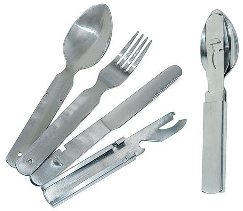 Camping Reise Outdoor Besteck BW Feldbesteck Edelstahl 5 in 1
