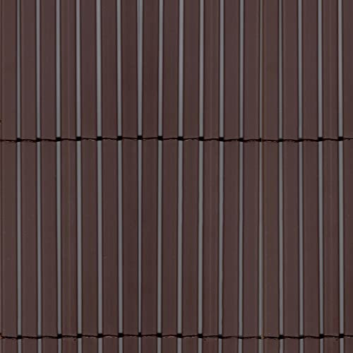 TENAX Colorado 1,00 x 5 m Marron, Canisse Synthétique en PVC avec Cannes Entières de 7 mm, Brise-Vue pour Jardins, Balcons et Clôtures